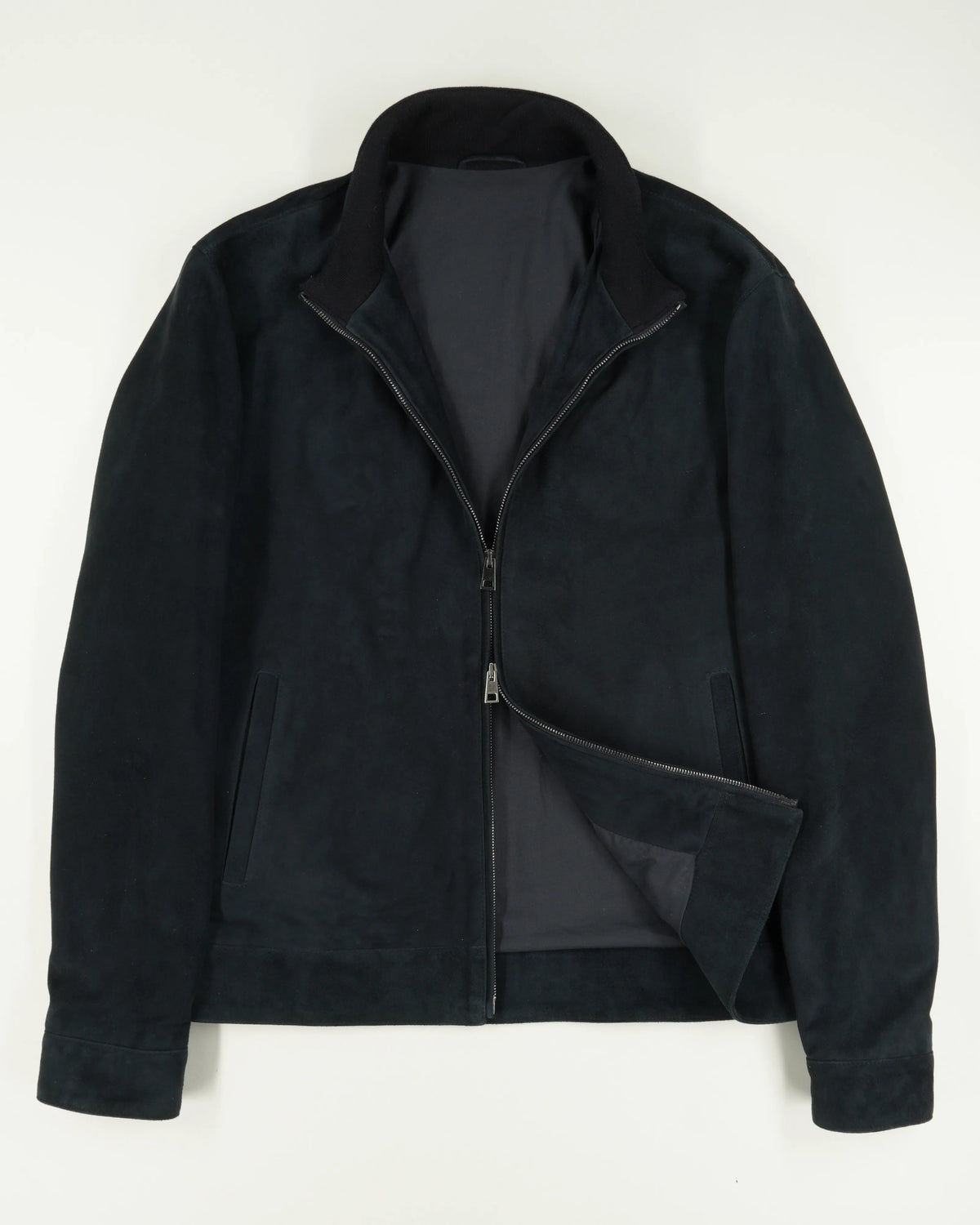 Zonda Jacket Blouson Zip Suede Navy