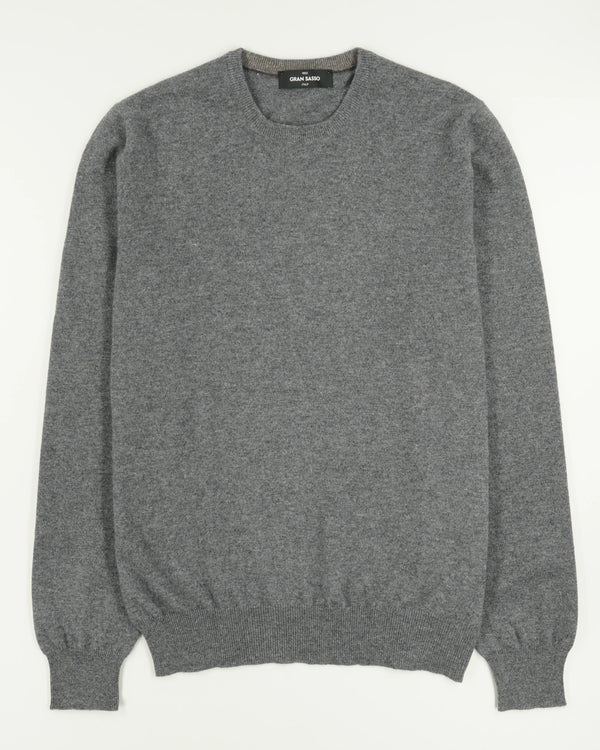Gran Sasso Crewneck Pure Cashmere Grey