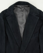 Zonda Jacket Notch Lapel Suede Navy