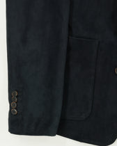 Zonda Jacket Notch Lapel Suede Navy