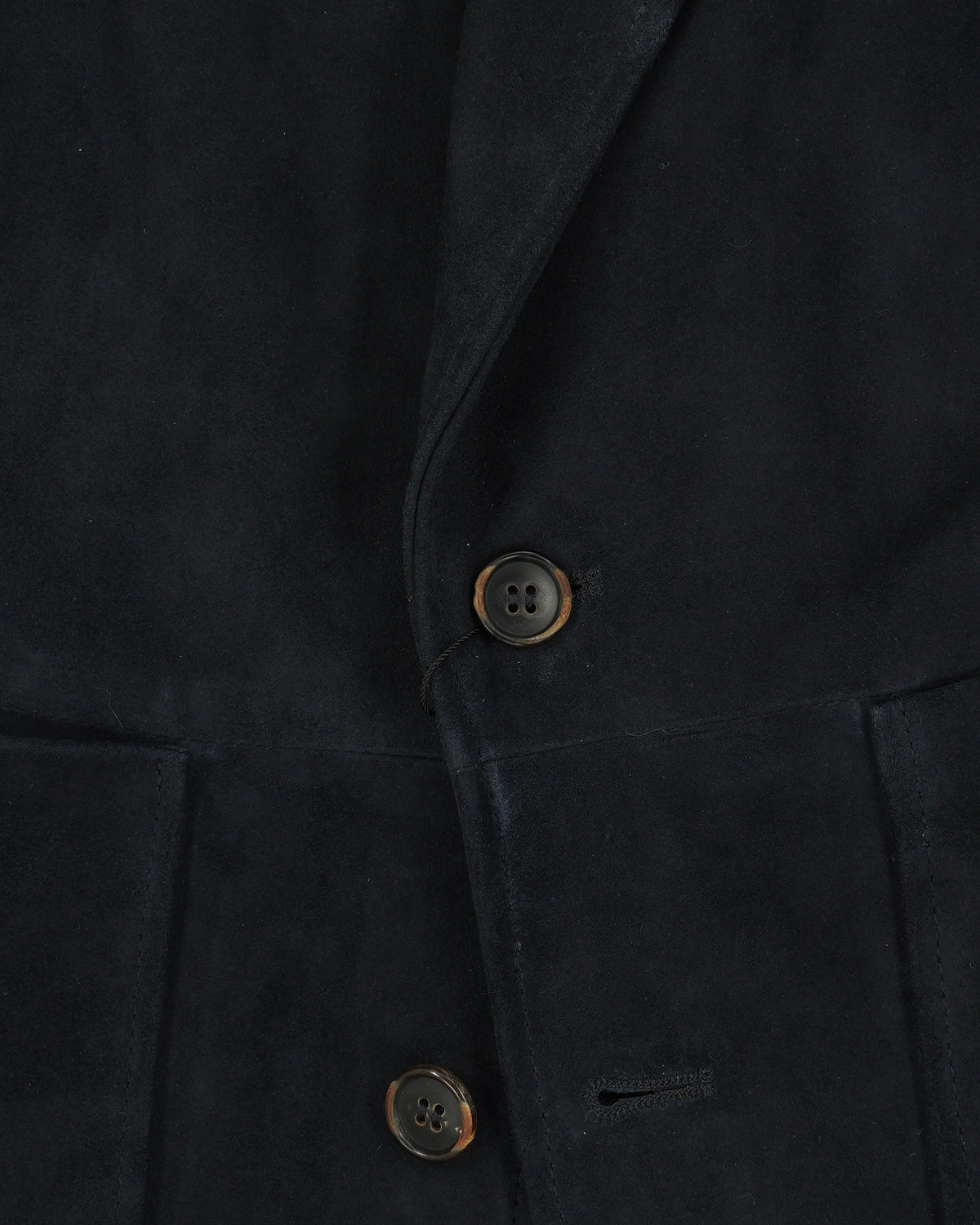 Zonda Jacket Notch Lapel Suede Navy