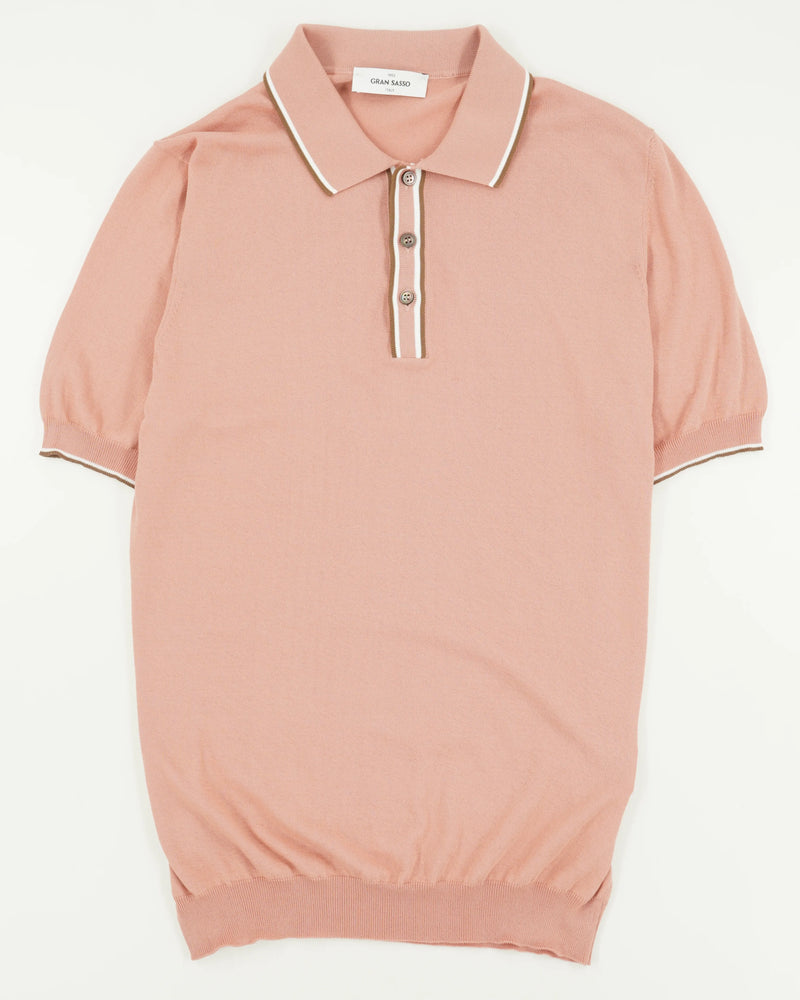 Gran Sasso Polo Shirt Fresh Cotton Light Red