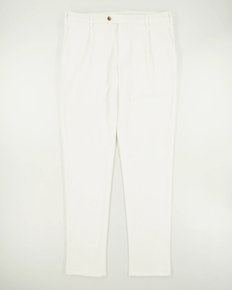 Lardini Trousers Corduroy Stretch Off White