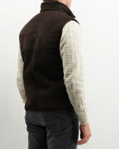 Ranwald Vest Merino Shearling Dark Brown