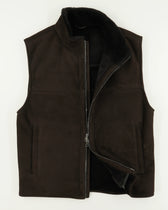 Ranwald Vest Merino Shearling Dark Brown