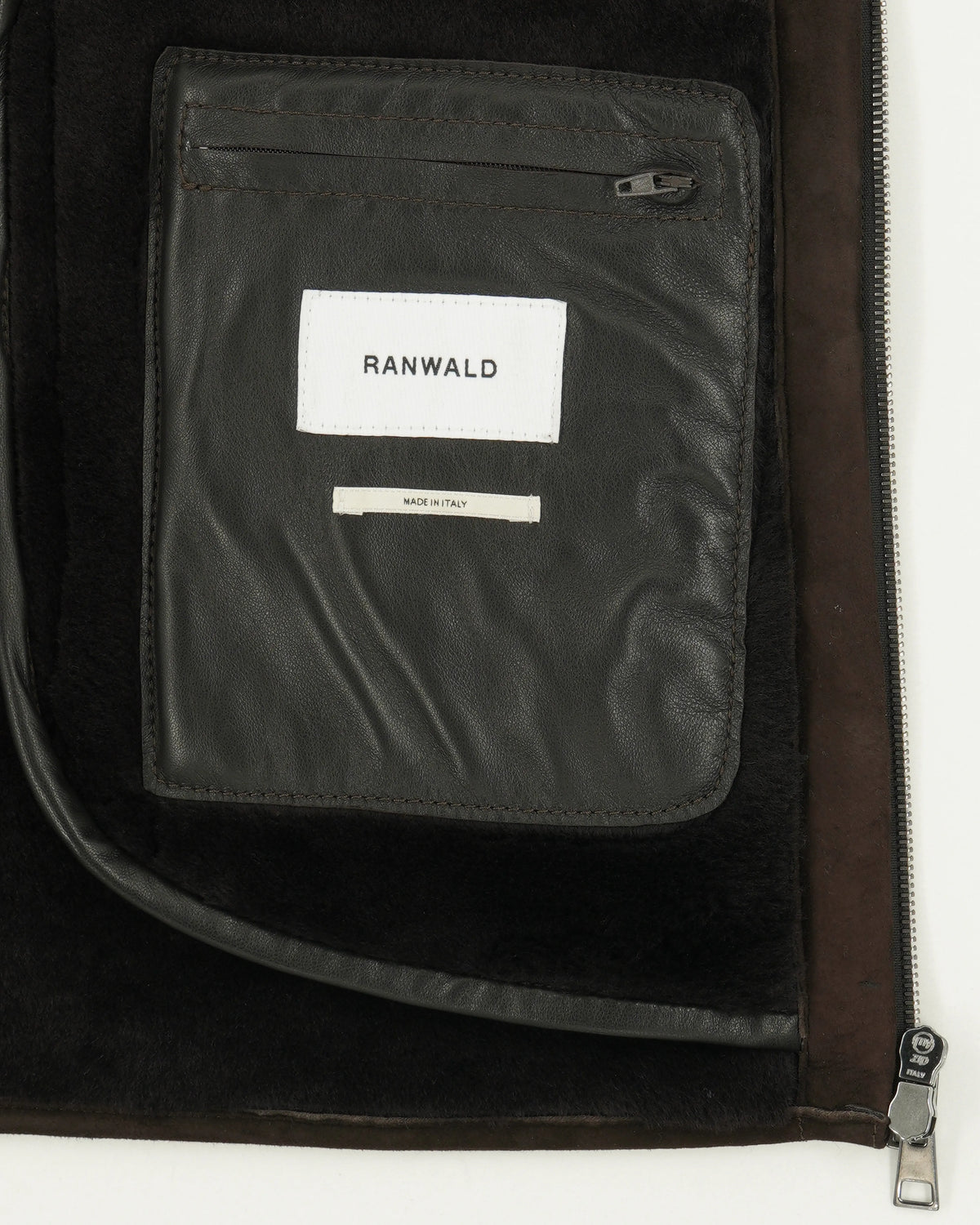 Ranwald Vest Merino Shearling Dark Brown