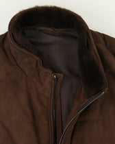 Ranwald Vest Suede Shearling Collar Brown