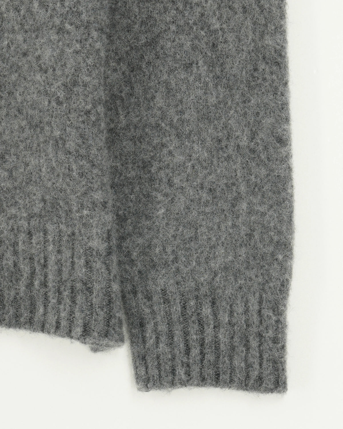 Drumohr Crewneck Brushed Lambswool Grey
