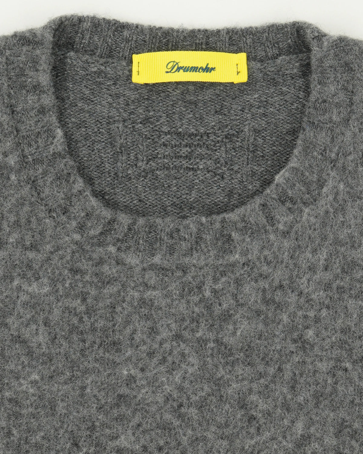 Drumohr Crewneck Brushed Lambswool Grey
