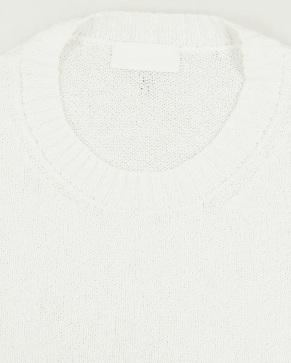 Dondup Crewneck Pure Cotton Knitted White