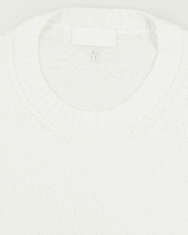 Dondup Crewneck Pure Cotton Knitted White