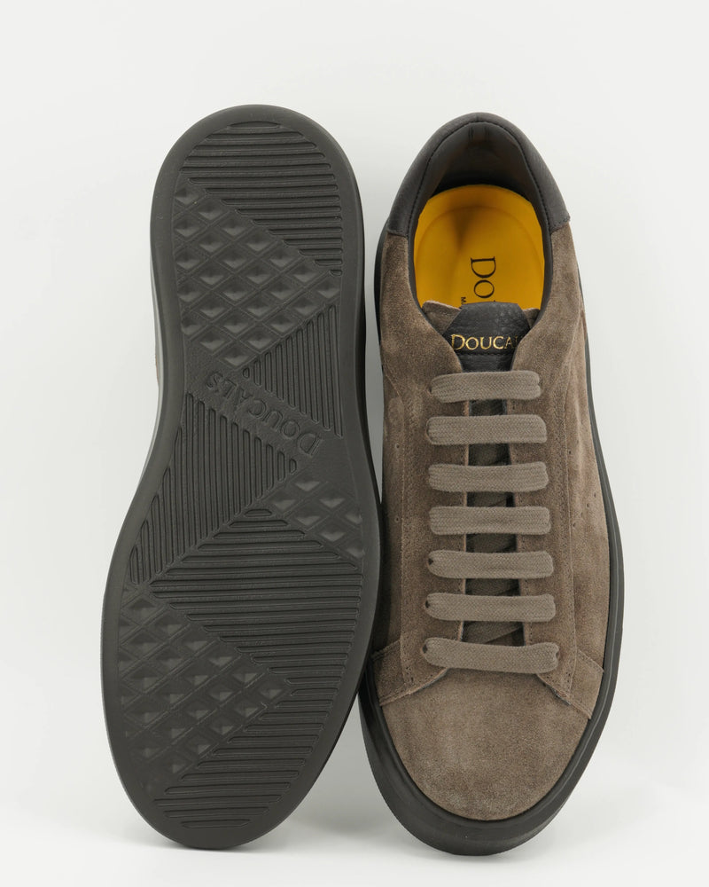 Doucals Sneaker Suede Deerskin Warm Grey