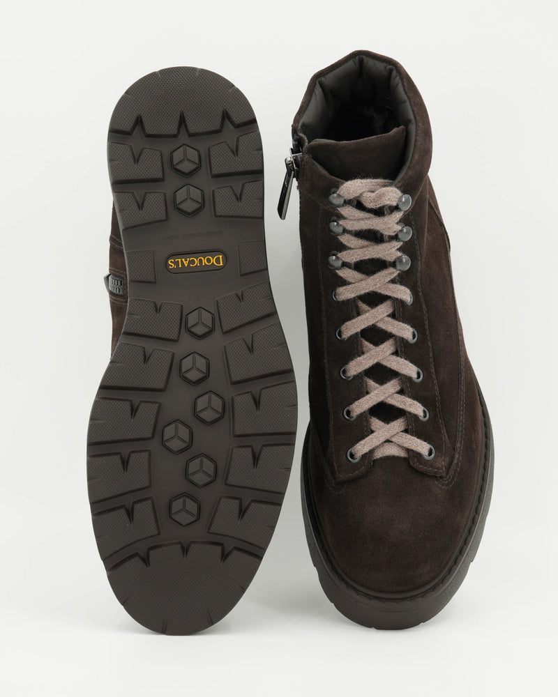 Doucals Boot Shearling Lined Dark Brown
