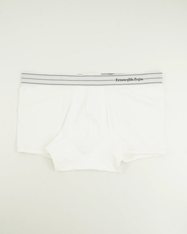 Zegna Trunks White Stripes