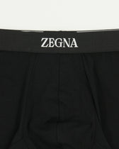 Zegna Trunks Black Middle Logo