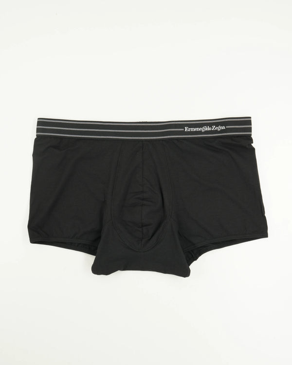 Zegna Trunks Black Stripes