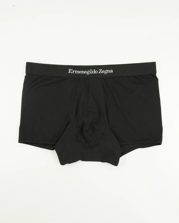 Zegna Trunks Black Logo