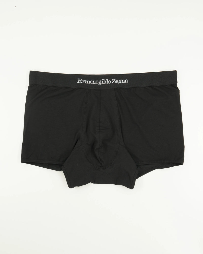 Zegna Trunks Black Logo