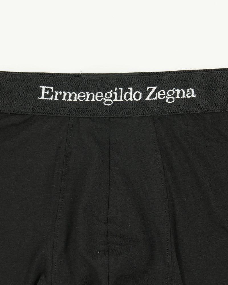 Zegna Trunks Black Logo