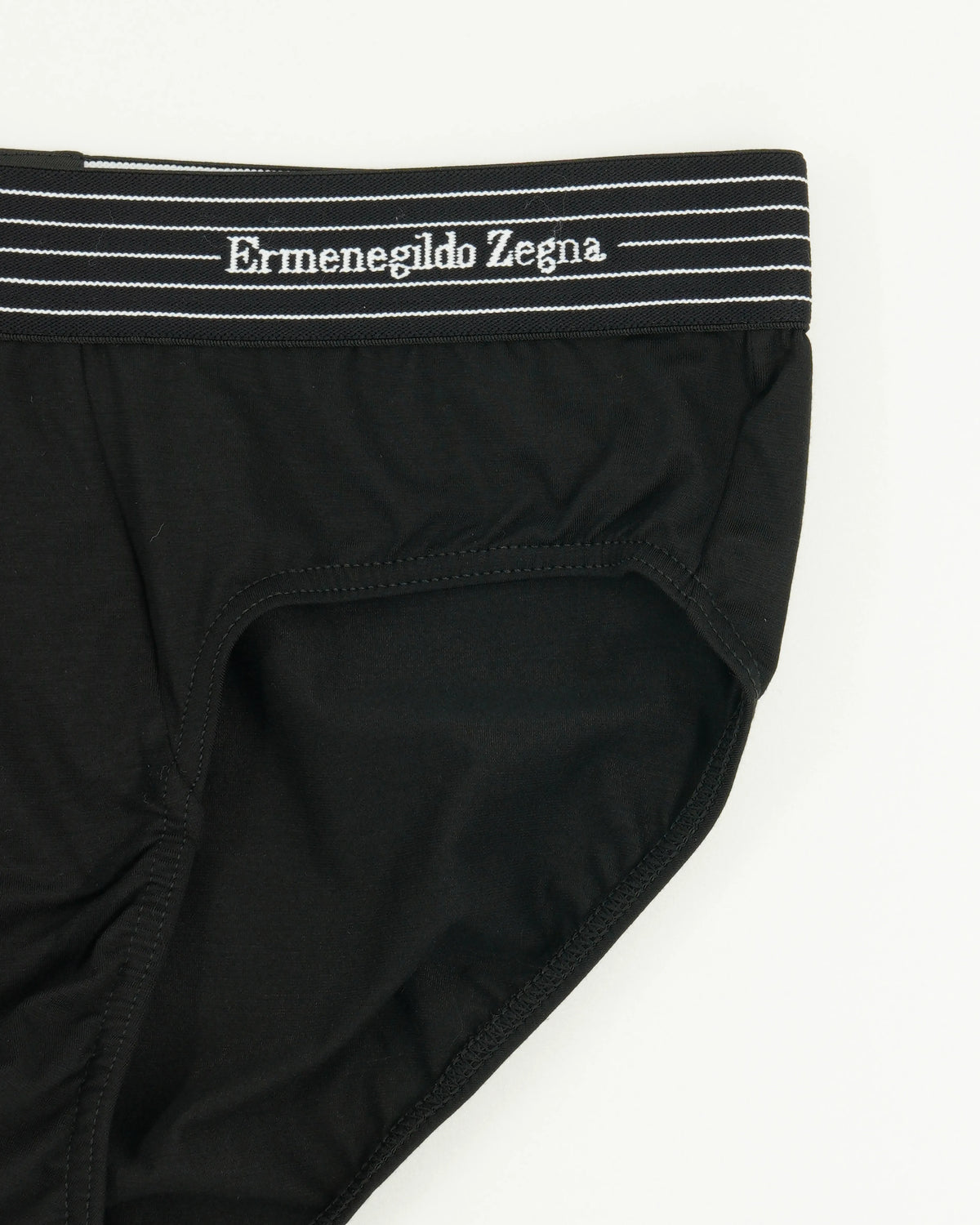 Zegna Briefs Cotton Stretch Black Stripes