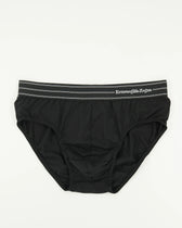 Zegna Briefs Cotton Stretch Black Double Stripes