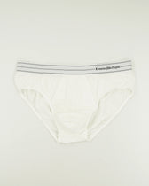 Zegna Briefs Cotton Stretch White Double Stripes