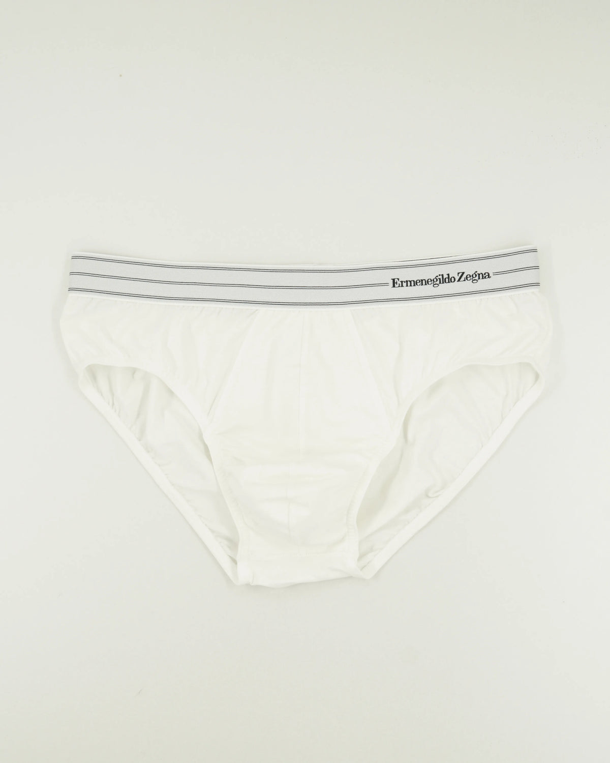 Zegna Briefs Cotton Stretch White Double Stripes