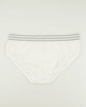 Zegna Briefs Cotton Stretch White Double Stripes