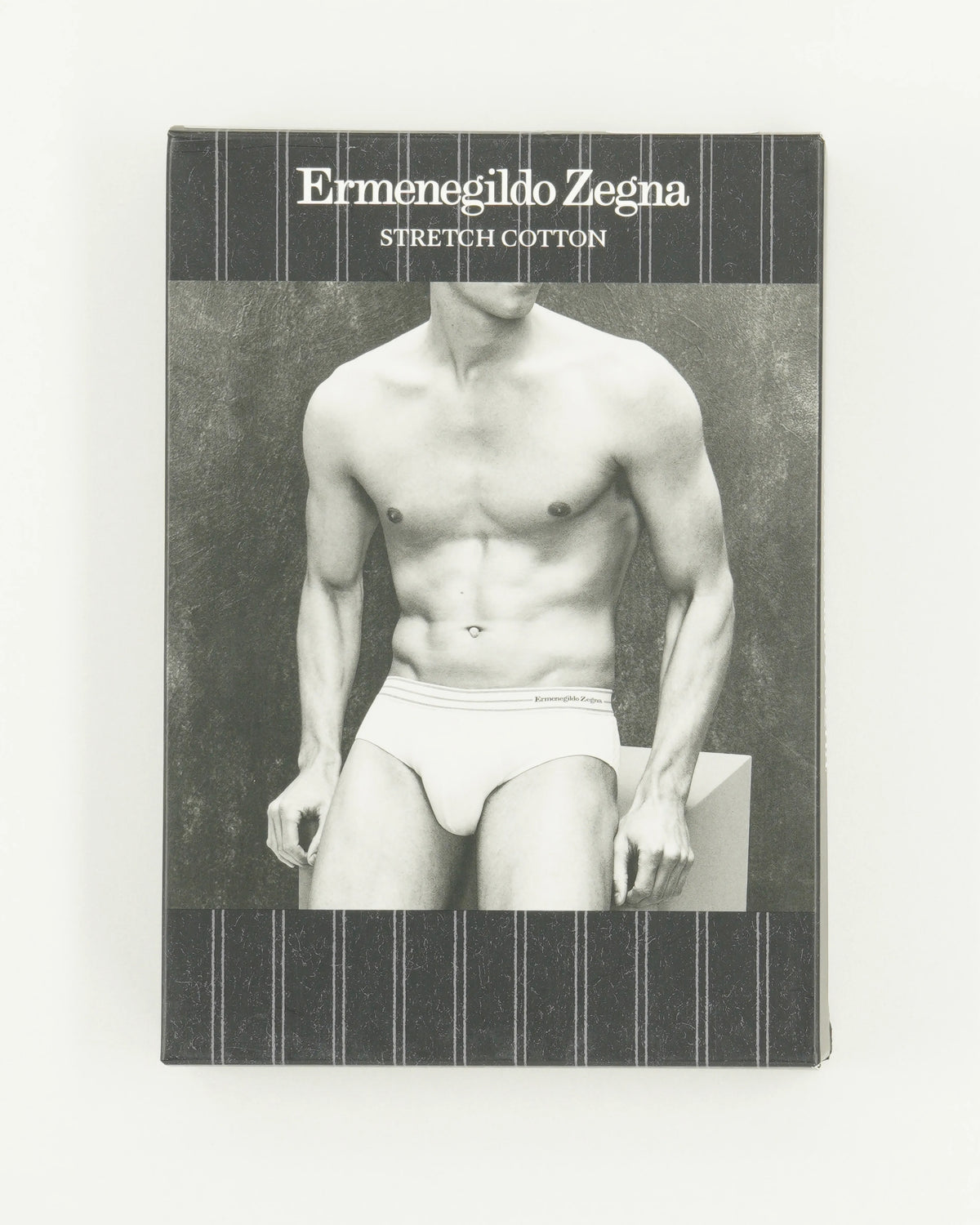 Zegna Briefs Cotton Stretch Black Double Stripes