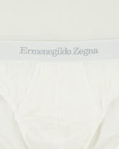 Zegna Briefs Cotton Stretch White Logo