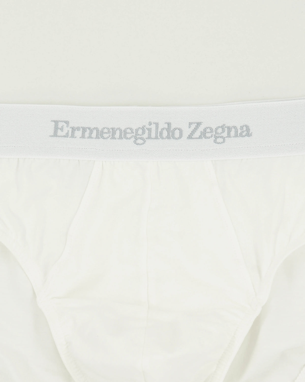Zegna Briefs Cotton Stretch White Logo