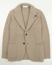 Lardini Knitted Jacket Pure Cashmere Beige