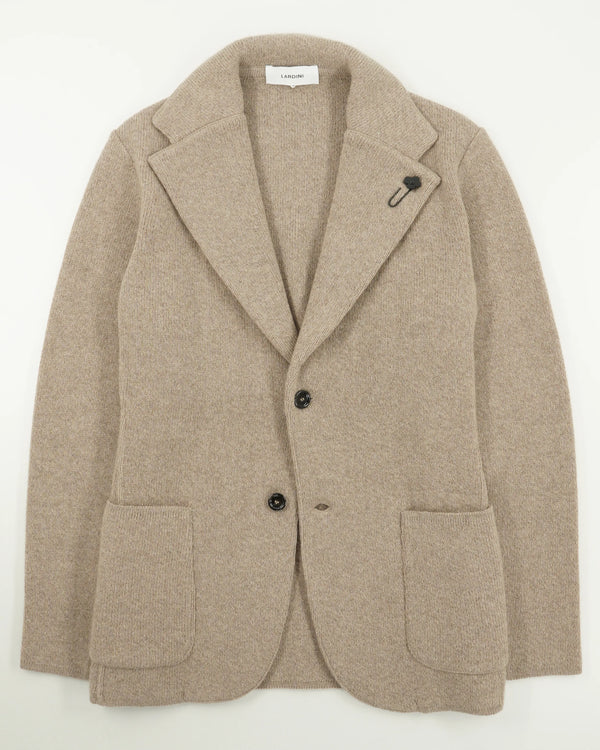 Lardini Knitted Jacket Pure Cashmere Beige