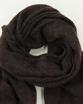 Gran Sasso Scarf Pure Cashmere Dark Brown