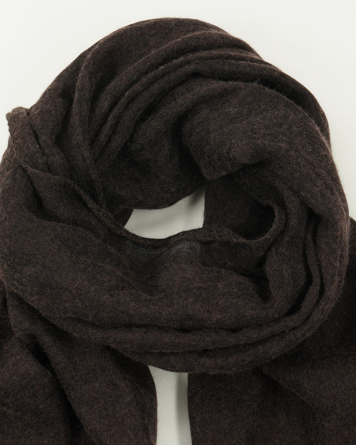 Gran Sasso Scarf Pure Cashmere Dark Brown