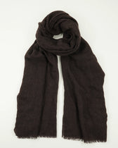 Gran Sasso Scarf Pure Cashmere Dark Brown