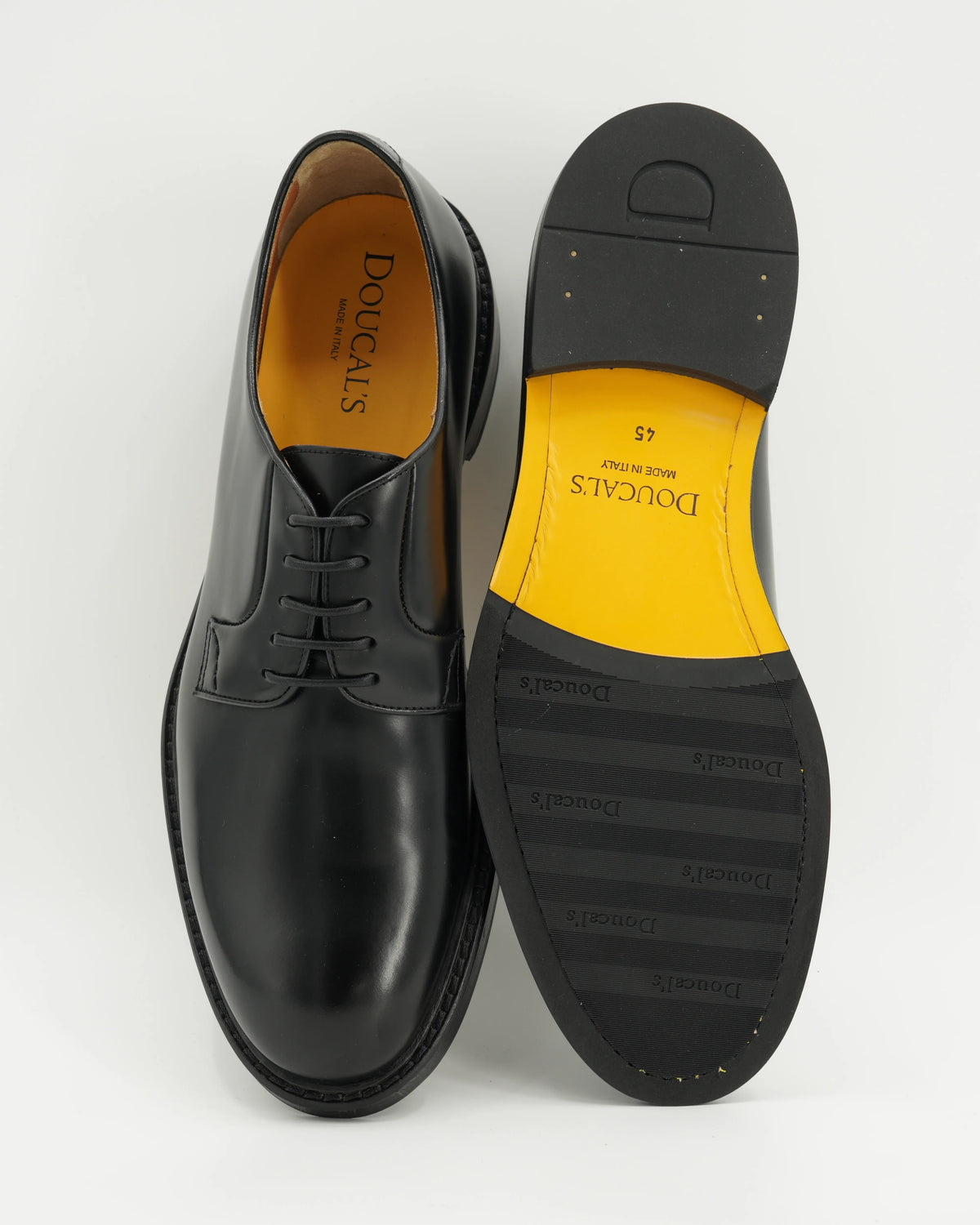 Doucals Derby Lace up Calfskin Black