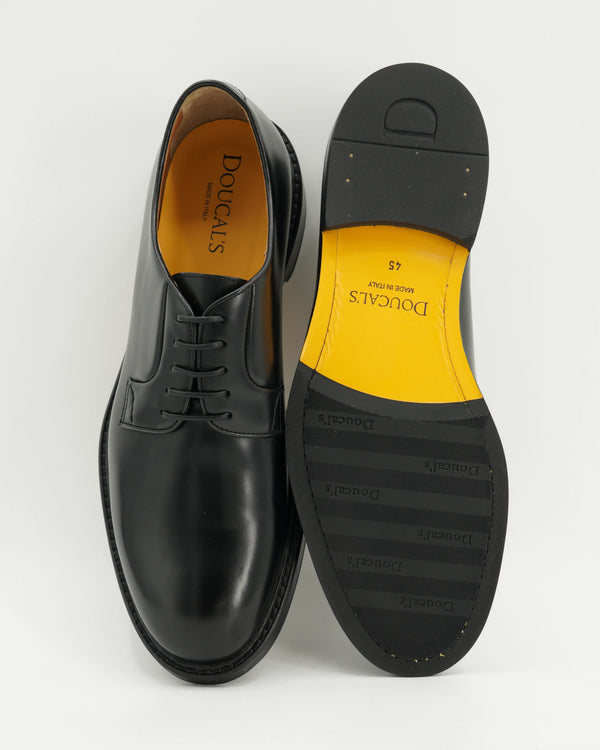 Doucals Derby Lace up Calfskin Black