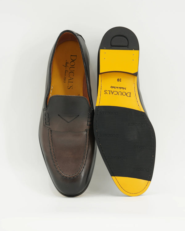 Doucals Penny Loafer Calf Dark Brown