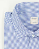 Stenströms Shirt Pattern Stretch Blue