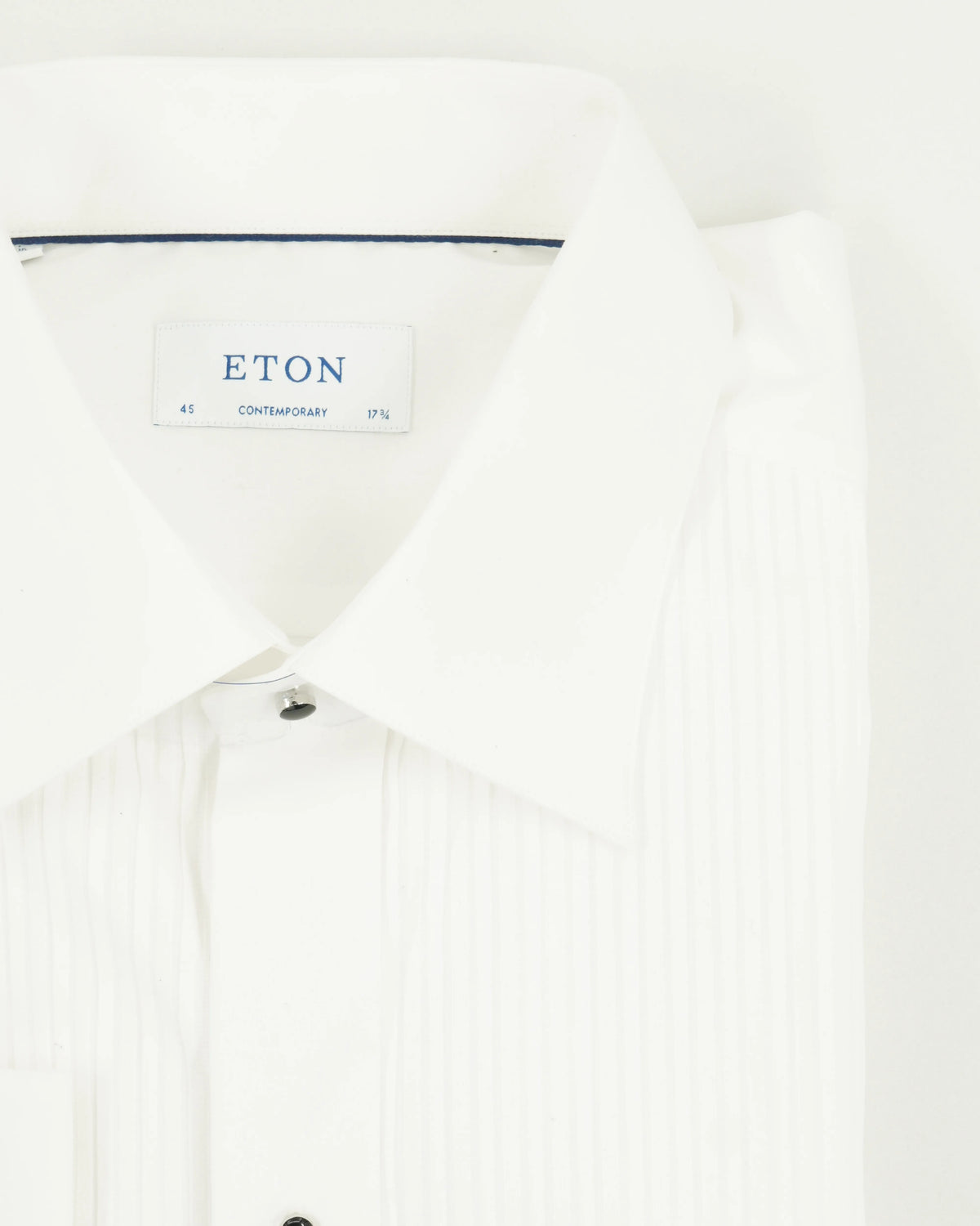 Eton Shirt Tuxedo Pleated Contemporary White