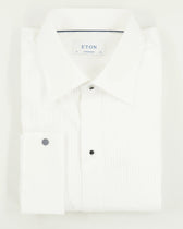 Eton Shirt Tuxedo Pleated Contemporary White