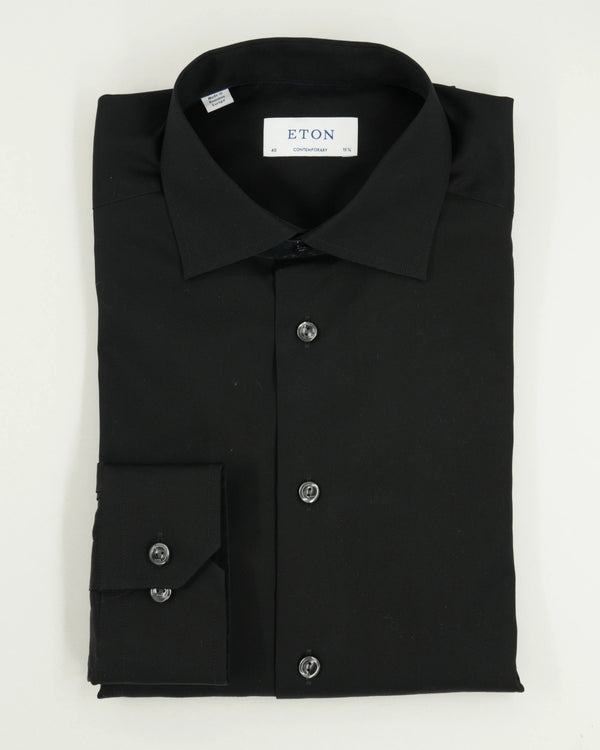 Eton Shirt Signature Twill Contemporary Fit Black