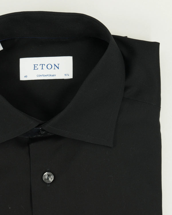 Eton Shirt Signature Twill Contemporary Fit Black