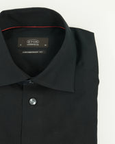 Eton Shirt Signature Twill Red Collar Contemporary Black