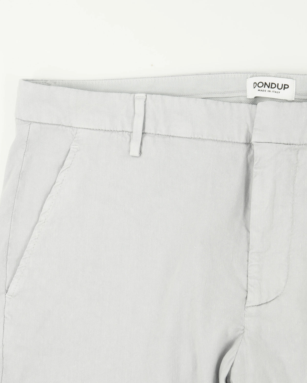 Dondup Gaubert Linen Blend Stretch Light Grey