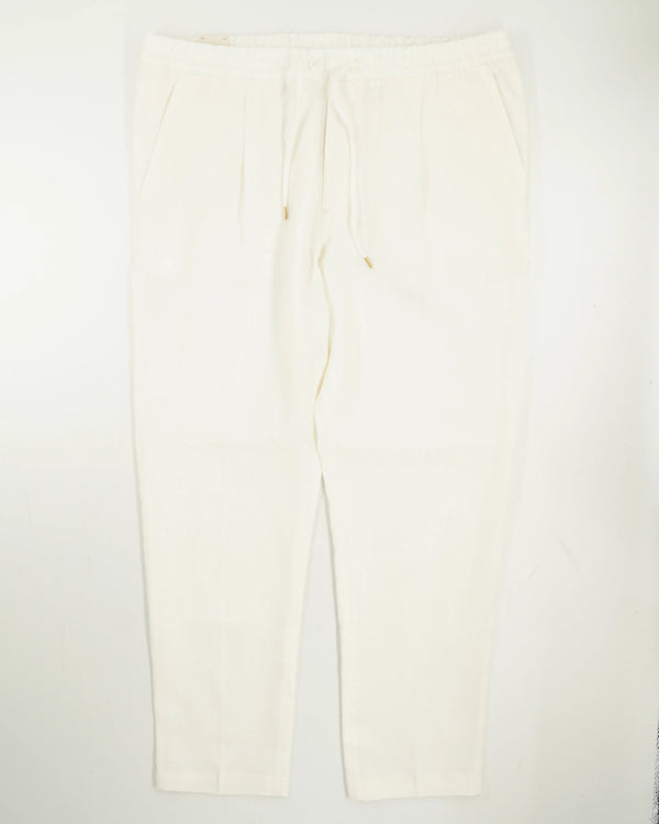 Briglia Trousers  Relaxed Fit Pure Linen White