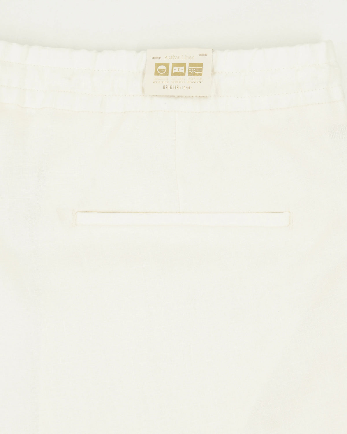 Briglia Trousers  Relaxed Fit Pure Linen White