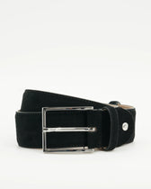 Doucals Belt Adjustable Soft Suede Black