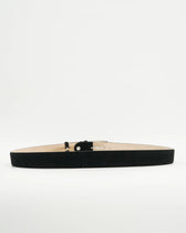 Doucals Belt Adjustable Soft Suede Black